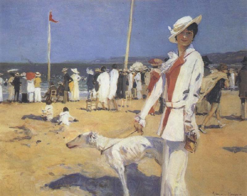 Francois Flameng Riviera Promenade Spain oil painting art